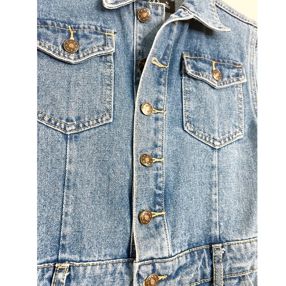 Lioness U Know Whats Up Romper Denim One Piece Shorts - Picture 4 of 6